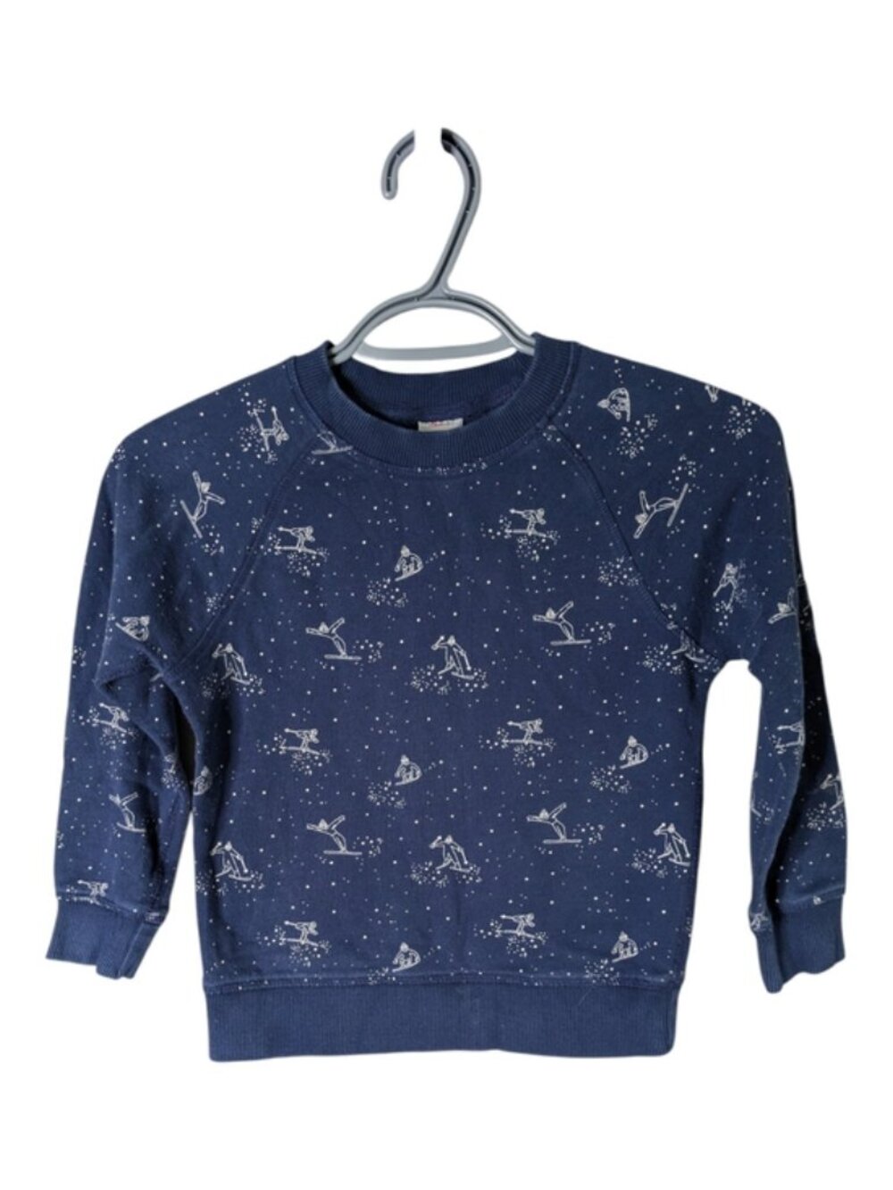 Hanna Andersson Holiday Printed Ft Crewneck Swift Slopes On Navy Size 5